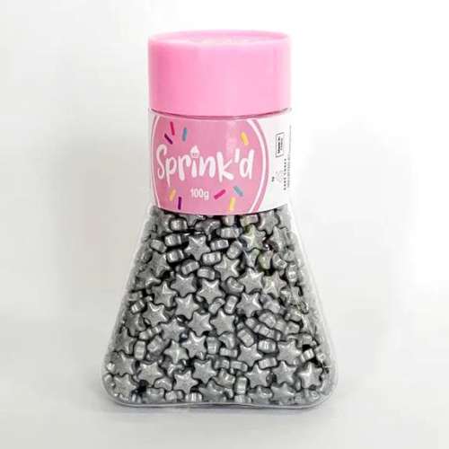 Sprink'd Sprinkles - Stars Silver - Click Image to Close